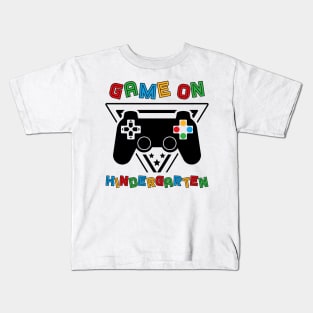 Back To School Game On Kindergarten Funny Gamer Kids Boys Kids T-Shirt